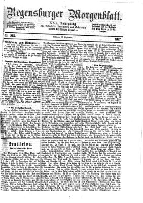 Regensburger Morgenblatt Mittwoch 26. September 1877