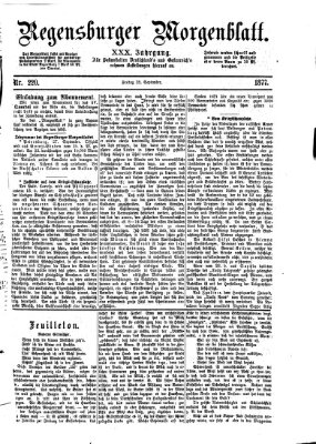 Regensburger Morgenblatt Freitag 28. September 1877