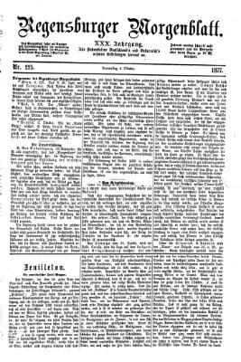 Regensburger Morgenblatt Donnerstag 4. Oktober 1877