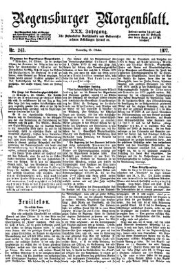 Regensburger Morgenblatt Donnerstag 25. Oktober 1877