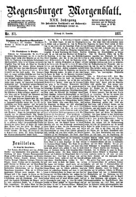 Regensburger Morgenblatt Mittwoch 28. November 1877