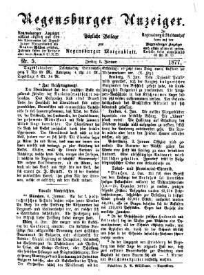 Regensburger Anzeiger Freitag 5. Januar 1877