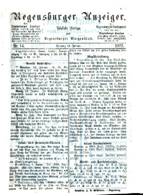 Regensburger Anzeiger Sonntag 14. Januar 1877