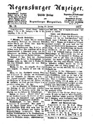 Regensburger Anzeiger Freitag 19. Januar 1877