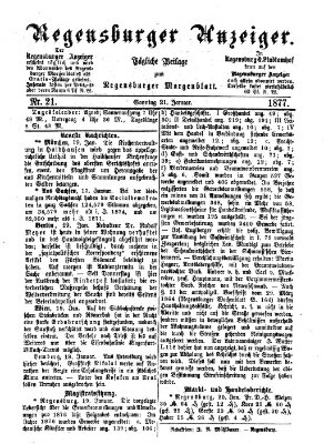 Regensburger Anzeiger Sonntag 21. Januar 1877