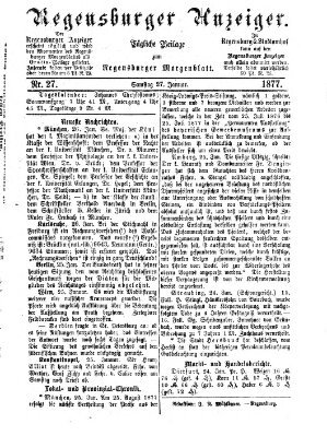 Regensburger Anzeiger Samstag 27. Januar 1877