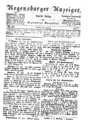 Regensburger Anzeiger Montag 29. Januar 1877