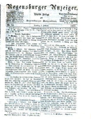 Regensburger Anzeiger Samstag 3. Februar 1877