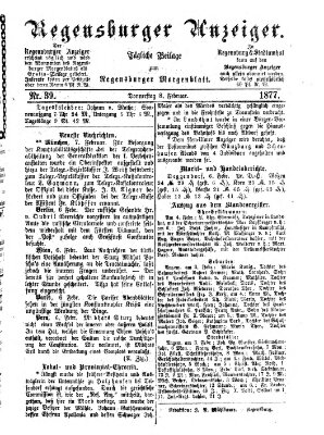 Regensburger Anzeiger Donnerstag 8. Februar 1877