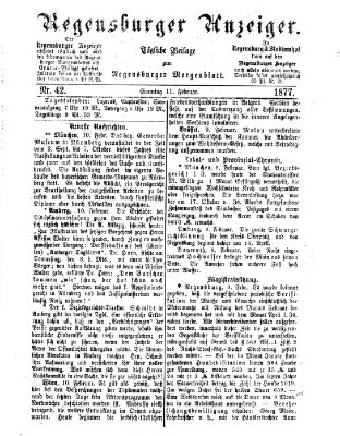 Regensburger Anzeiger Sonntag 11. Februar 1877