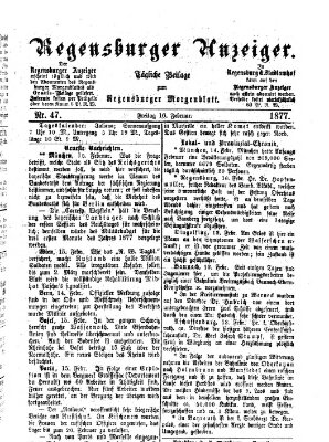 Regensburger Anzeiger Freitag 16. Februar 1877