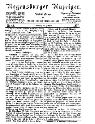 Regensburger Anzeiger Samstag 17. Februar 1877