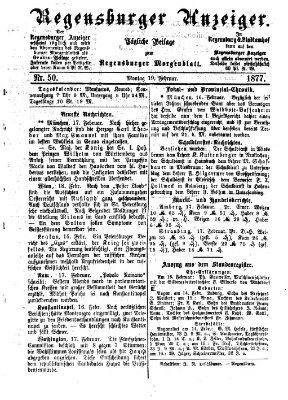 Regensburger Anzeiger Montag 19. Februar 1877