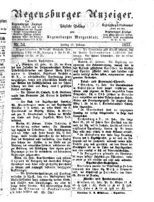 Regensburger Anzeiger Freitag 23. Februar 1877