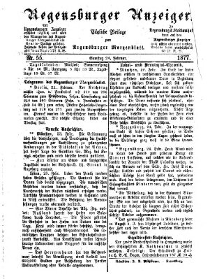 Regensburger Anzeiger Samstag 24. Februar 1877