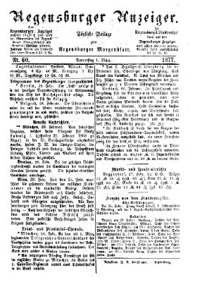 Regensburger Anzeiger Donnerstag 1. März 1877