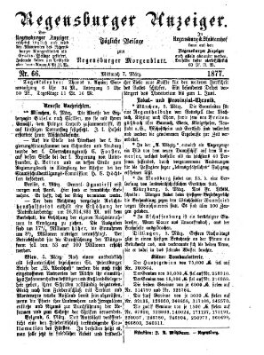 Regensburger Anzeiger Mittwoch 7. März 1877