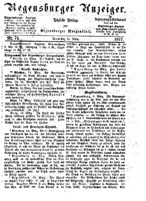 Regensburger Anzeiger Donnerstag 15. März 1877