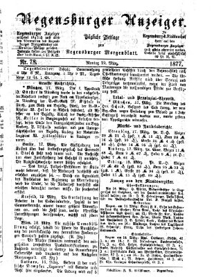 Regensburger Anzeiger Montag 19. März 1877