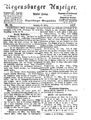 Regensburger Anzeiger Sonntag 25. März 1877