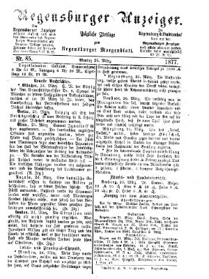 Regensburger Anzeiger Montag 26. März 1877