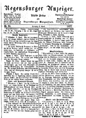 Regensburger Anzeiger Sonntag 8. April 1877