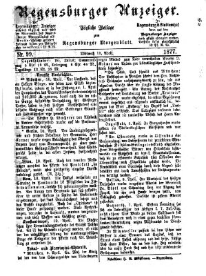 Regensburger Anzeiger Mittwoch 11. April 1877