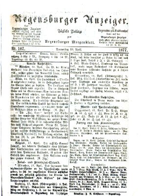 Regensburger Anzeiger Donnerstag 19. April 1877