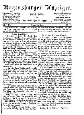 Regensburger Anzeiger Freitag 20. April 1877