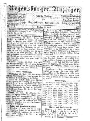 Regensburger Anzeiger Dienstag 24. April 1877