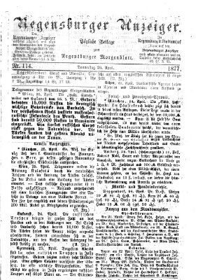 Regensburger Anzeiger Donnerstag 26. April 1877