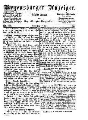 Regensburger Anzeiger Donnerstag 17. Mai 1877