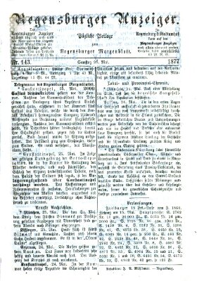 Regensburger Anzeiger Samstag 26. Mai 1877