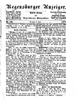 Regensburger Anzeiger Dienstag 19. Juni 1877