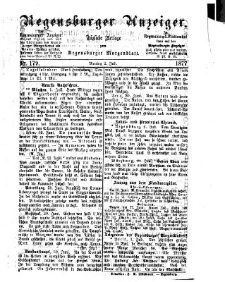 Regensburger Anzeiger Montag 2. Juli 1877