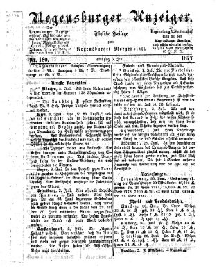 Regensburger Anzeiger Dienstag 3. Juli 1877