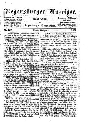 Regensburger Anzeiger Sonntag 22. Juli 1877