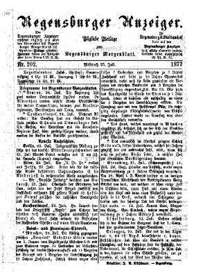 Regensburger Anzeiger Mittwoch 25. Juli 1877