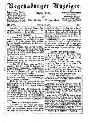 Regensburger Anzeiger Montag 30. Juli 1877