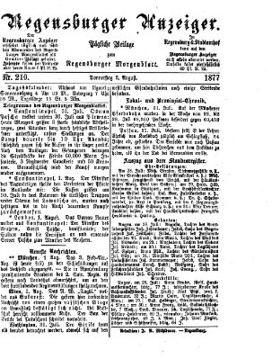 Regensburger Anzeiger Donnerstag 2. August 1877