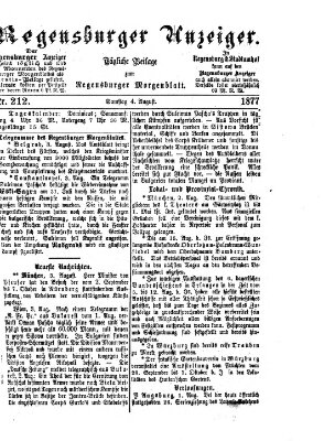 Regensburger Anzeiger Samstag 4. August 1877