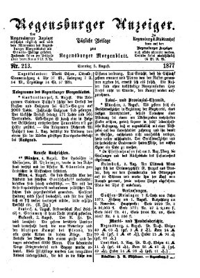 Regensburger Anzeiger Sonntag 5. August 1877