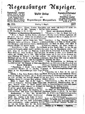 Regensburger Anzeiger Dienstag 7. August 1877