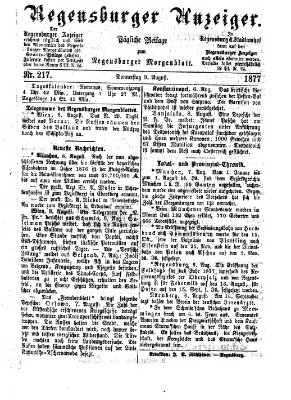 Regensburger Anzeiger Donnerstag 9. August 1877