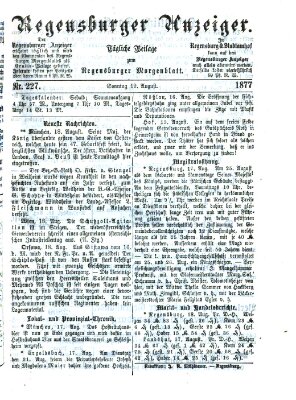 Regensburger Anzeiger Sonntag 19. August 1877