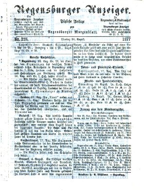 Regensburger Anzeiger Montag 20. August 1877