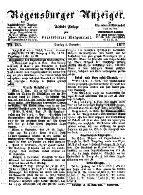 Regensburger Anzeiger Dienstag 4. September 1877