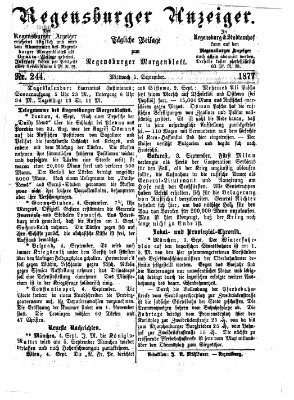 Regensburger Anzeiger Mittwoch 5. September 1877