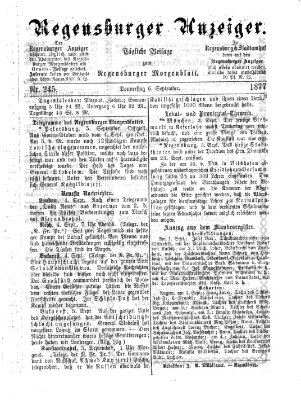 Regensburger Anzeiger Donnerstag 6. September 1877