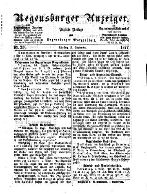 Regensburger Anzeiger Dienstag 11. September 1877